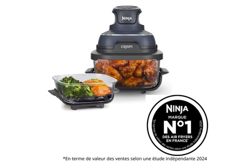 Ninja Crispi Airfryer en verre FN101EUGY Bleu Gris FN101EUGY