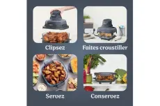Ninja Crispi Airfryer en verre FN101EUGY Bleu Gris FN101EUGY