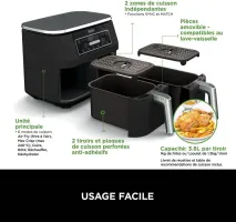 AIFRYER NINJA Foodi Dual Zone Capacité 7.6L AF300EU