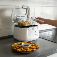 Clatronic FR 3771 Friteuse a huile 1800 W blanc