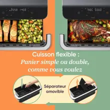 Cosori air frayer 10L twinfry friteuse smar 4 resistance