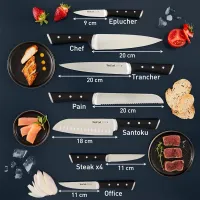 Tefal Ice Force Bloc 11 Pièces + 10 Couteaux K232S414