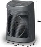 Chauffage Soufflant 2200w Gris Foncé - SO6511F2