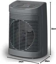Chauffage Soufflant 2200w Gris Foncé - SO6511F2