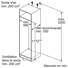 Siemens iQ500 StudioLine Réfrigérateur Intégrable