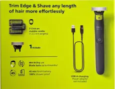 Philips tondeuse rasoir  OneBlade 360 Visage QP2724
