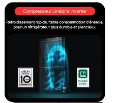 Réfrigérateur Américain LG GSLC40EPFE  638 L
