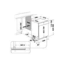 Whirlpool lave vaisselle semi encastrable 6 sens  WB6020PX