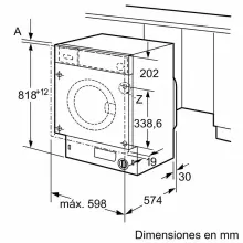 Bosch Lave linge intégré 60cm 8 kg Série 6  WIW24307ES