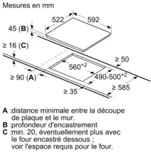 BOSCH  Plaque de cuisson Série 6 PKE611FN8E Direct Select