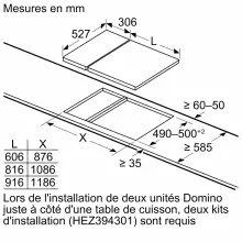 Bosch plaque de cuisson domino encastrable serie6 PKF375FP2E