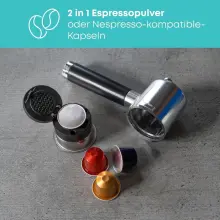 Cafetière ProfiCook 1265 Poudre et Capsules 19 Bars