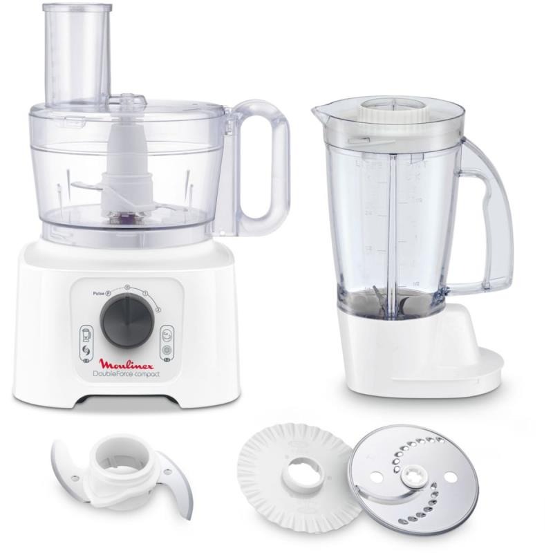Moulinex FP542111 Robot Compact 19 Fonctions Blanc