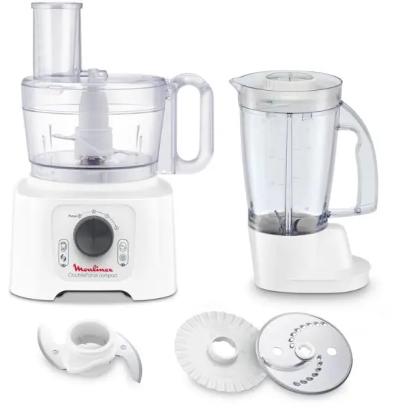Robot Cuisine Moulinex FP542111 Double Force Blanc