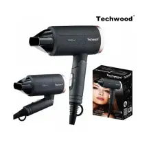 Techwood Sèche-Cheveux Voyage Pliable TSC1296 1300 W