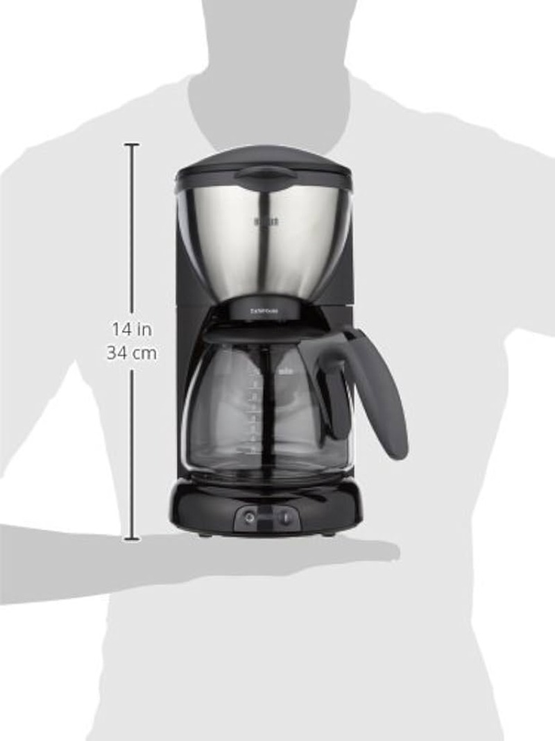 Braun Cafetière Filtre WKF570-1 1100 W Inox-Noir