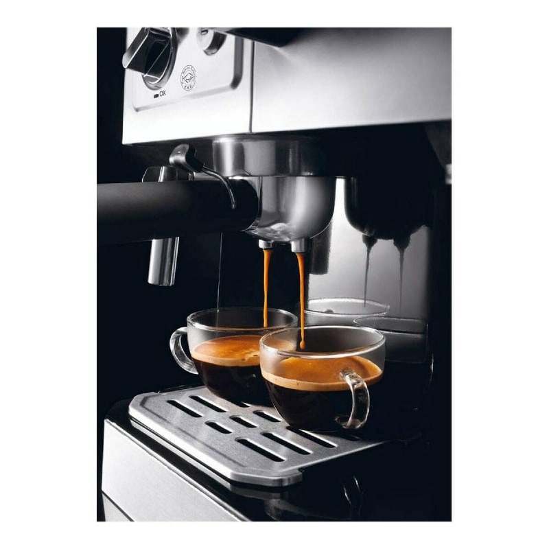 De'Longhi BCO421.S Machine à café 2-en-1, Noir, Métallique