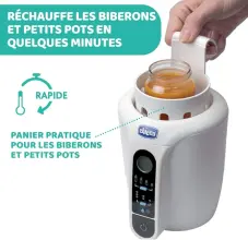Chicco Chauffe-Biberon Digital Blanc-Bleu