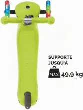 Trottinette vélo 3 roues clignotantes Vert