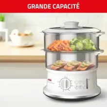 Seb  Cuiseur vapeur VC145100 Capacité bol 6 L Minuteur