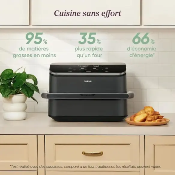 Cosori air frayer 10L twinfry friteuse smar 4 resistance