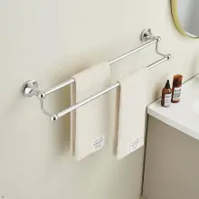 San-Water Porte serviette pour salle de bain 2 barres