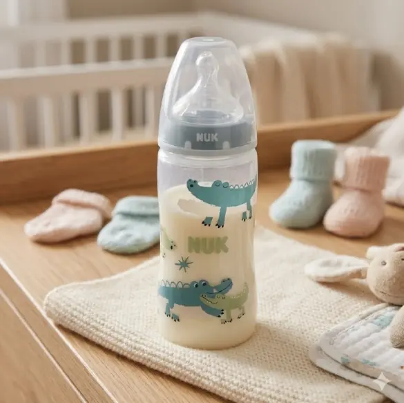 NUK Biberon 0-6mois avec  contrôle de température 300 ml