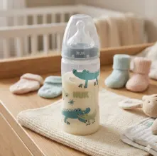 NUK Biberon 0-6mois avec  contrôle de température 300 ml