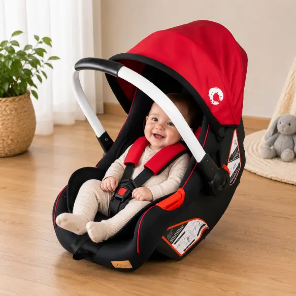 Chanou Kids Siége auto avec bras en aluminium Rouge
