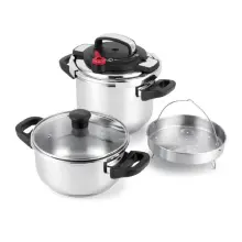 ELSEB Cocotte Minute Clipso 2 en 1 Inox 4L + 6L