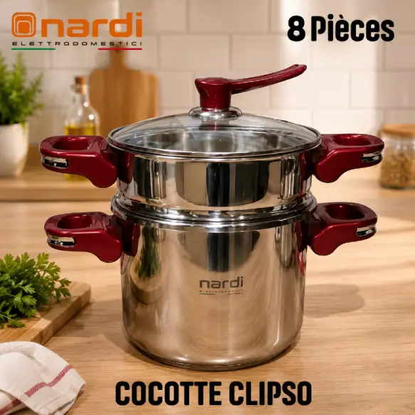 Nardi Lot de 2 cocotte minute 7+5Litres