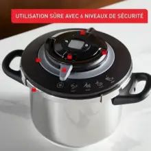 Seb Cocotte minute clipso+ chef 8L 4programmes