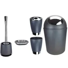 Ensemble de salle de bain 5 pièces Gris