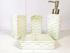 Ensemble d'accessoires de salle de bain 4 pièces Beige