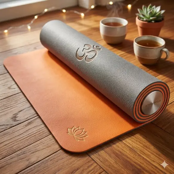 KM SPORT Tapis De Yoga Épais 10 Mm 165 X 60 Cm-Orange