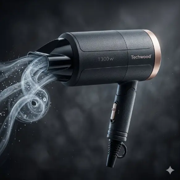 Techwood Sèche Cheveux Pliable Voyage  1300 W  TSC-1296