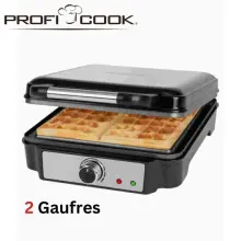 Proficook  Gaufrier Inox 1000W PC-WA1240