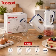 Techwood Batteur Électrique 4en1 Tmh-8300