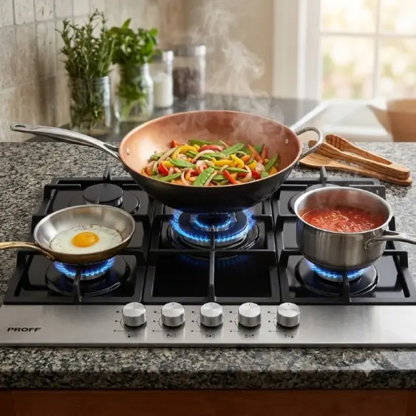 PROFF P902 Plaque De Cuisson 5 Feux Inox