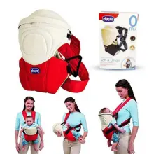 Chicco Porte bébé avec cache tête Biege/Rouge