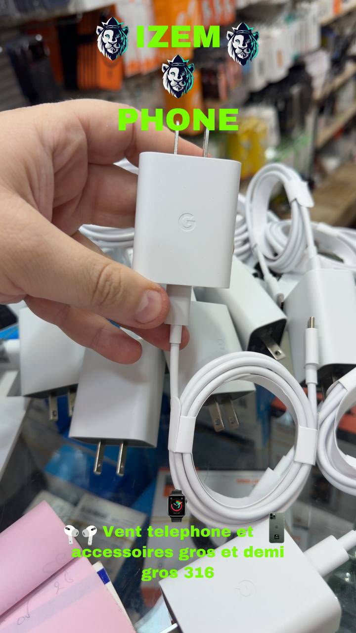 Chargeur Secteur Original Google 30W USB-C Rapide