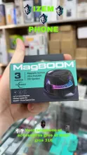 Enceinte Bluetooth Ultra-Portable Magnétique MagBOOM 3W - LED & Support Smartphone (PHOENICIA)