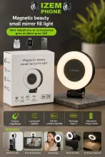 Mini Ring Light Magnétique M-28 avec Miroir de Beauté - Éclairage Selfie LED Type-C