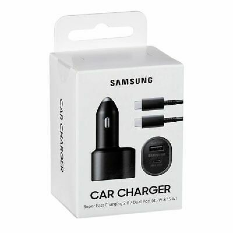 Chargeur Voiture Samsung 60W USB-C Dual Port + Câble