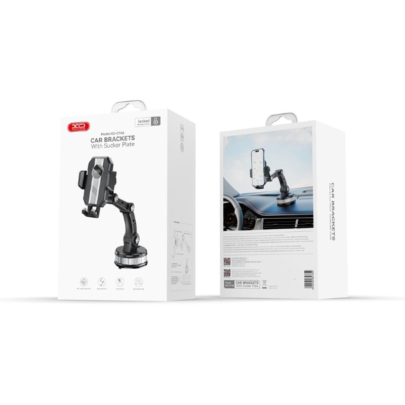 Support Téléphone Voiture Ventouse XO-C146 360°