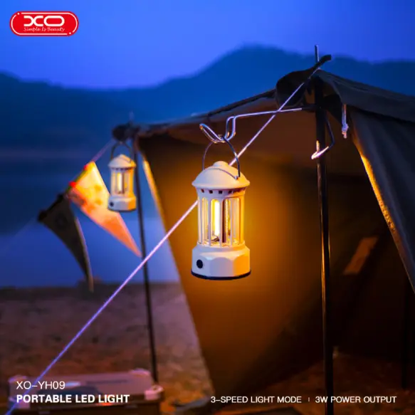 Lanterne LED Portable Camping XO-YH09 | 3 Modes d'Éclairage 3W