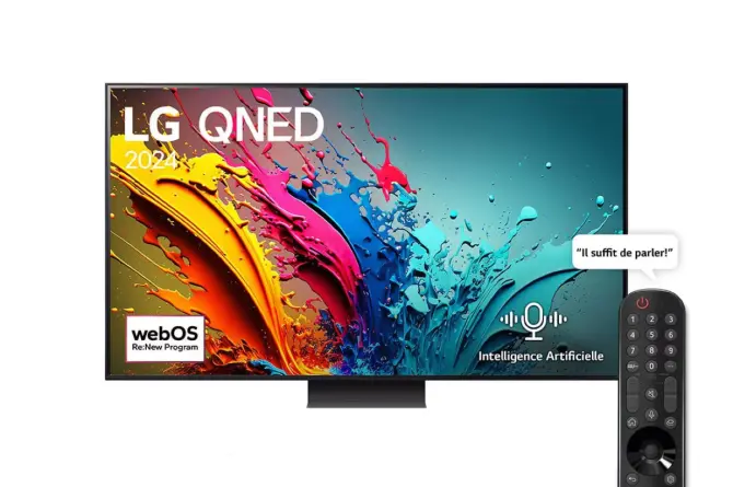 Smart TV LG QNED86 65 Pouces 4K AI HDR10 webOS24 Magic Remote