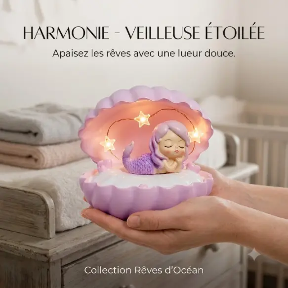 Veilleuse en forme de coquille Rose