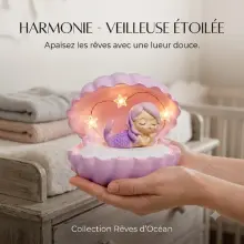 Veilleuse en forme de coquille Rose