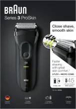 Braub Rasoir Barbe Homme Series 3 Pro Skin 3020s Etanche